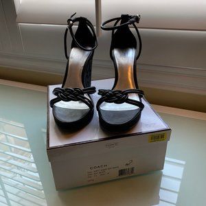 Coach | Black Peep-toe Wedges (7.5 US)